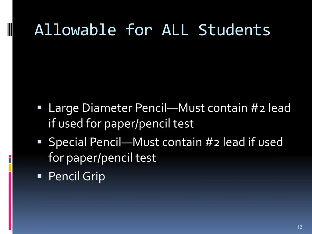 allowable for all students 7