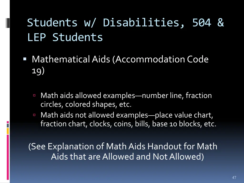 students w disabilities 504 lep students 10