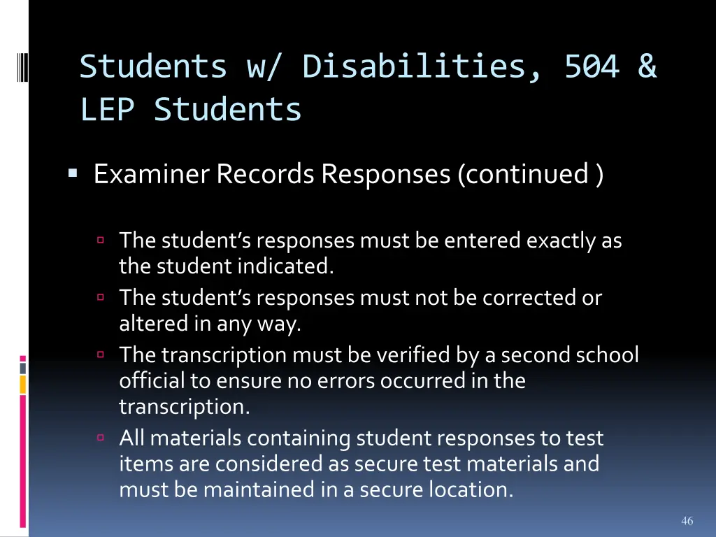 students w disabilities 504 lep students 9