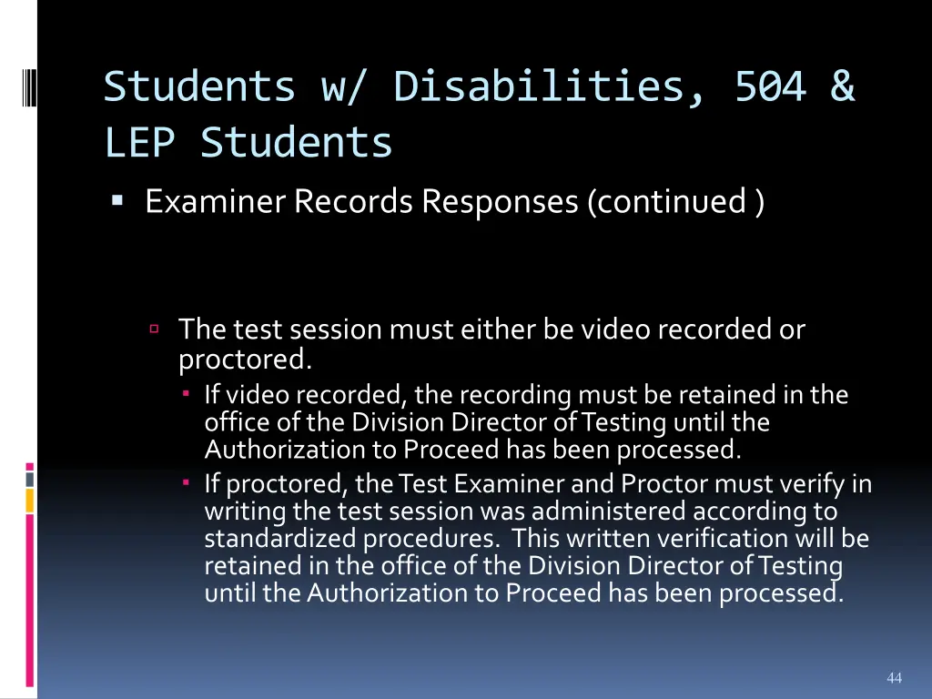 students w disabilities 504 lep students examiner 1