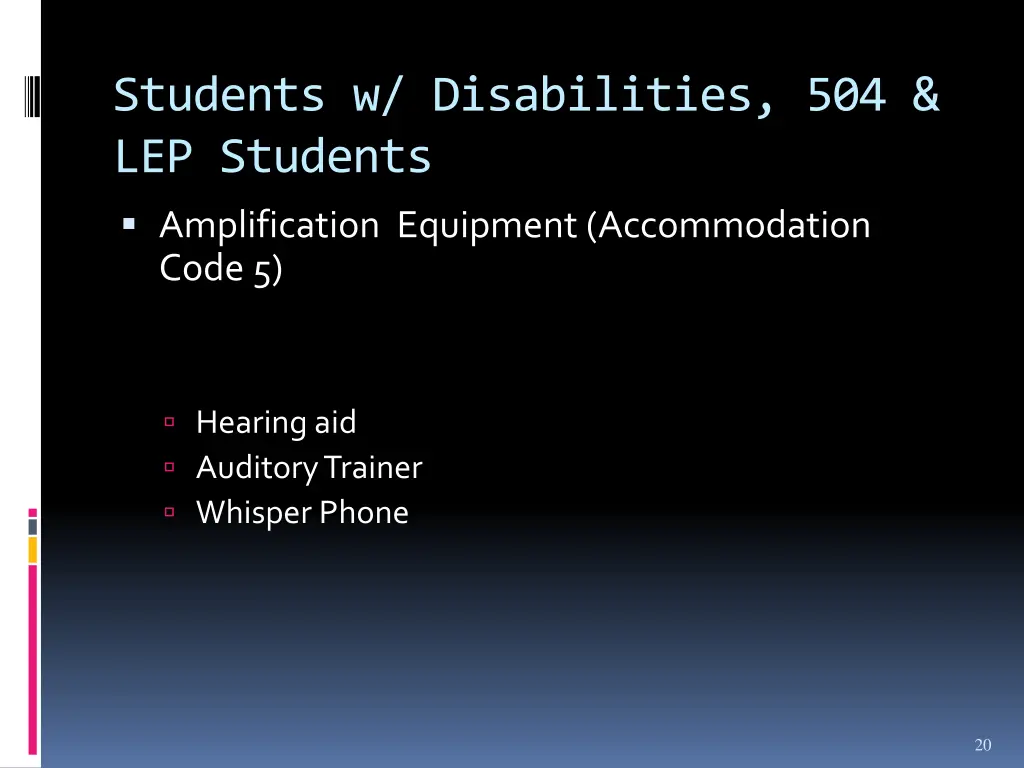 students w disabilities 504 lep students
