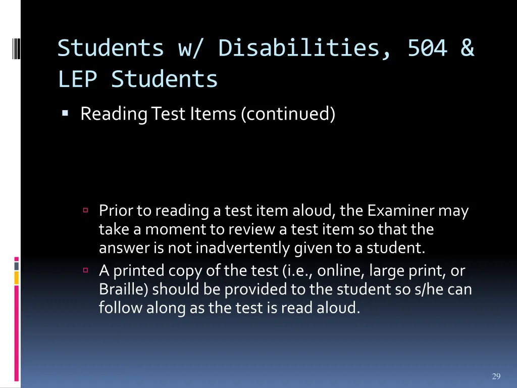 students w disabilities 504 lep students reading 3