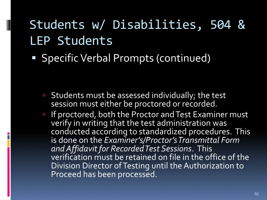 students w disabilities 504 lep students specific