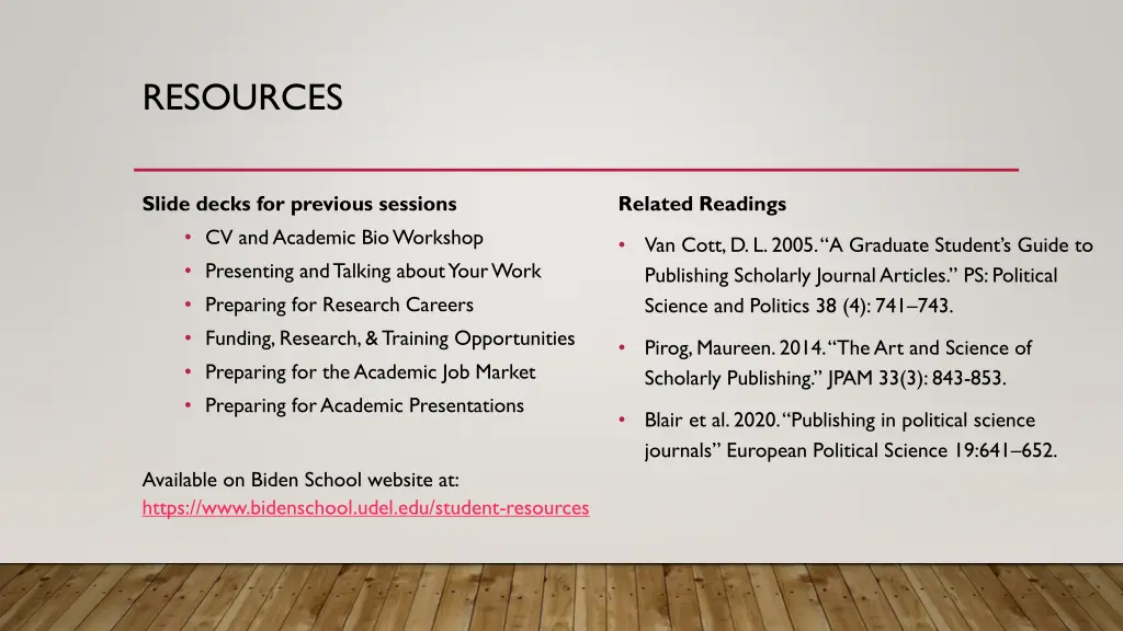 resources