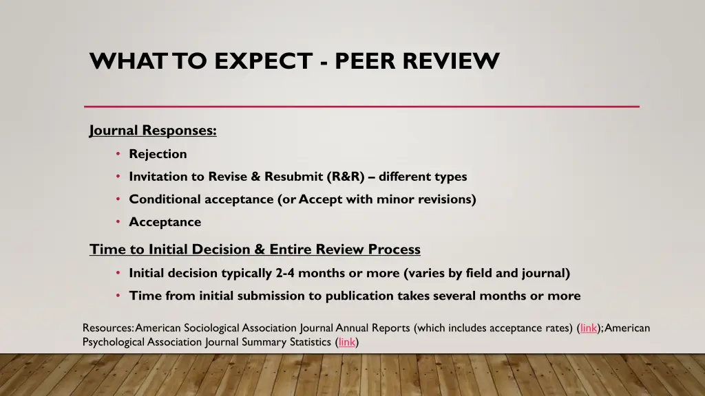 what to expect peer review 2