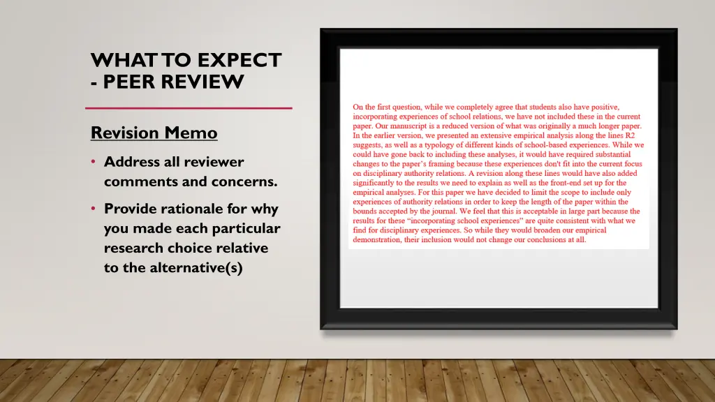 what to expect peer review 6