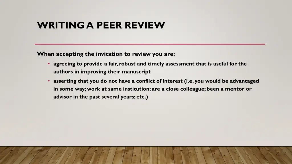 writing a peer review