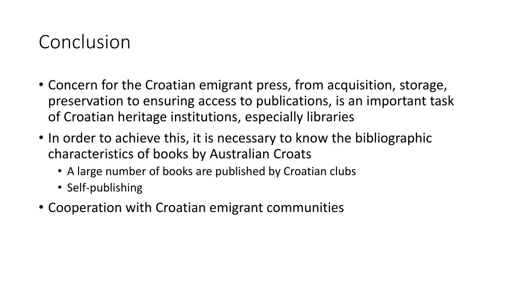conclusion