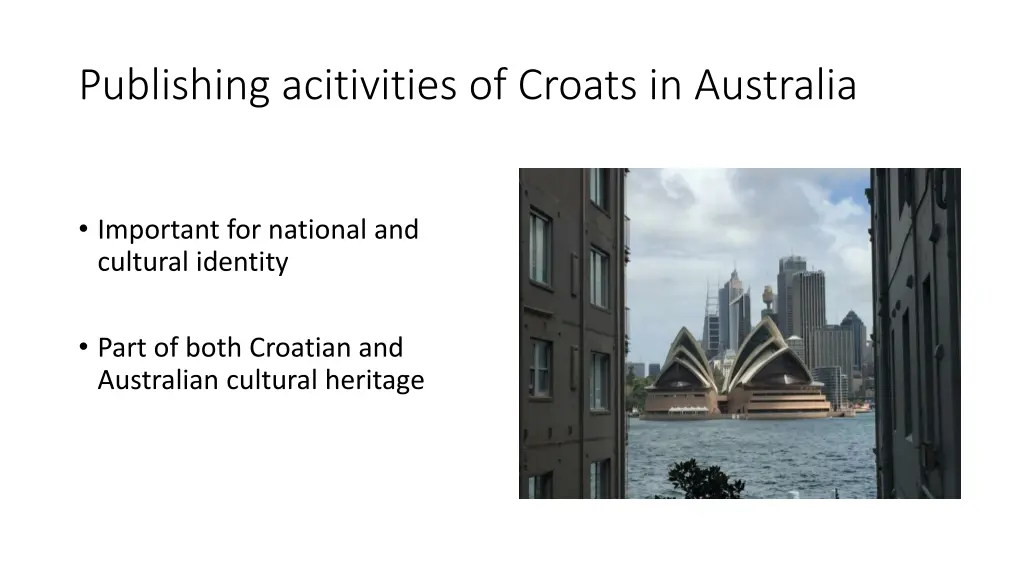 publishing acitivities of croats in australia