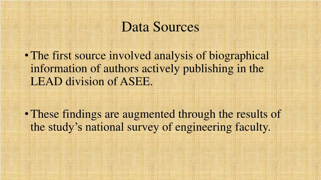 data sources