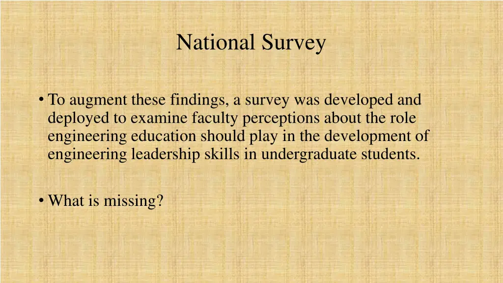 national survey