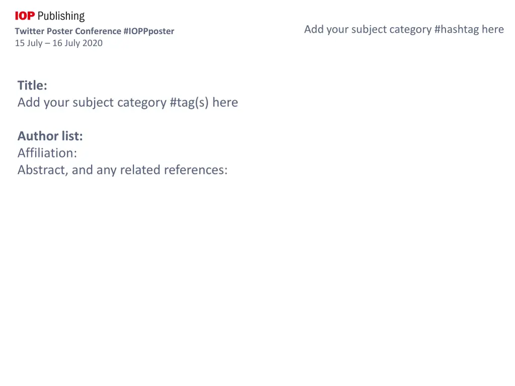 add your subject category hashtag here