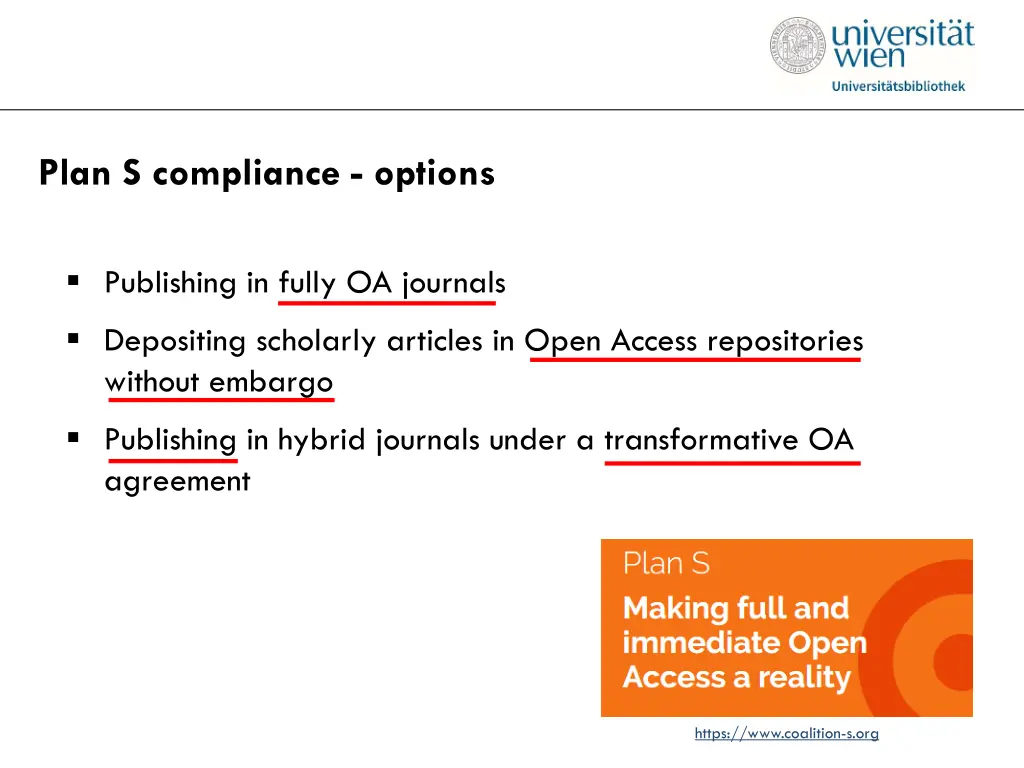 plan s compliance options