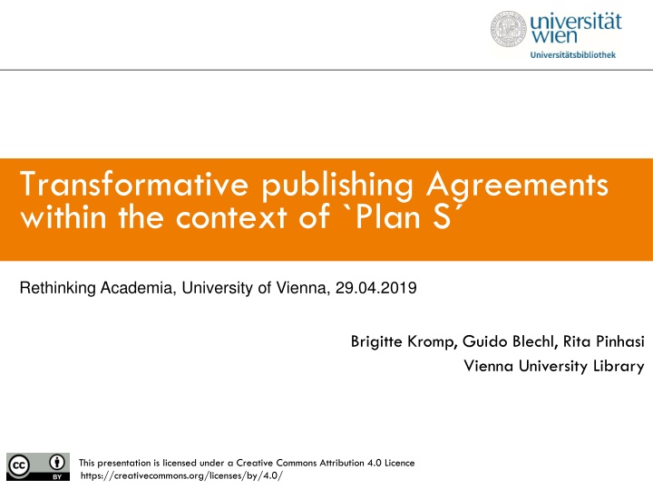 transformative publishing agreements within