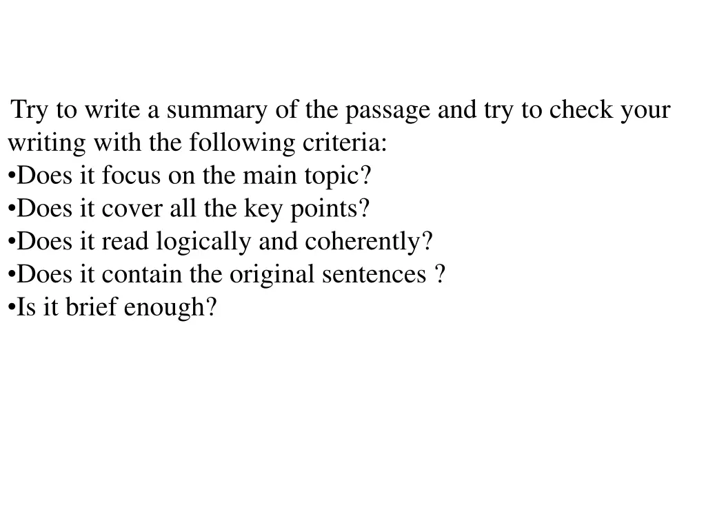 try to write a summary of the passage
