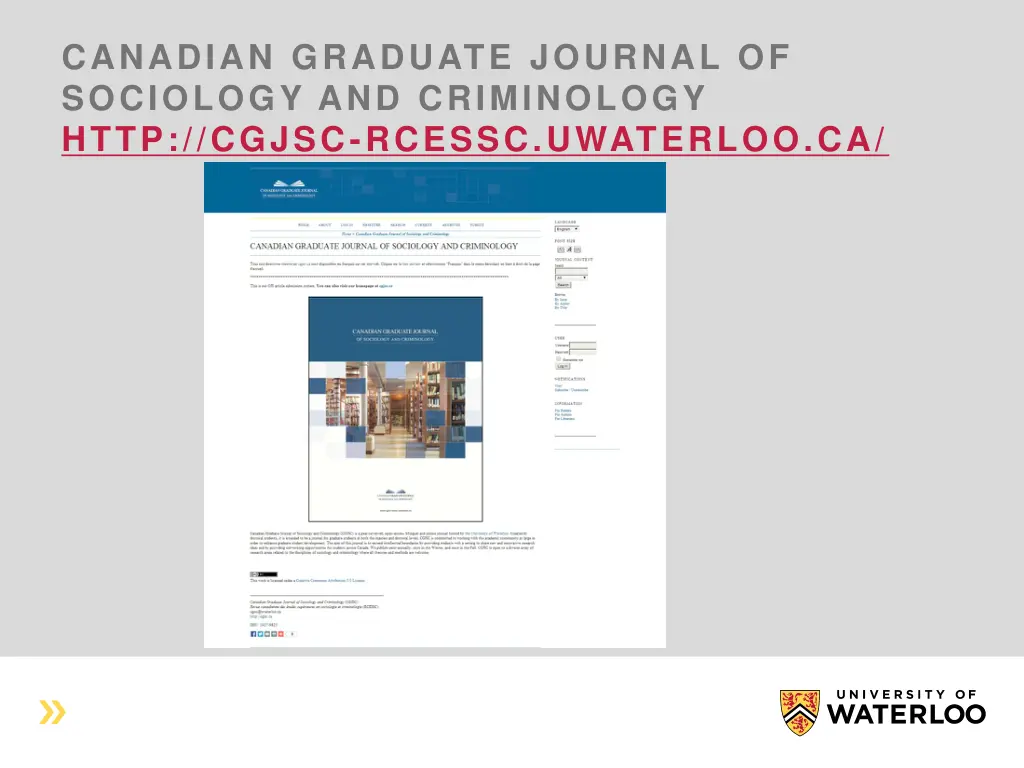canadian graduate journal of sociology