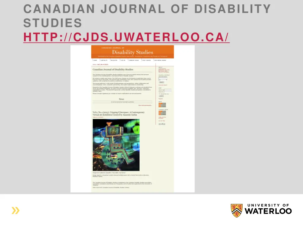 canadian journal of disability studies http cjds