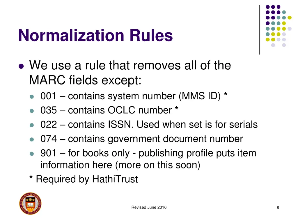 normalization rules 1