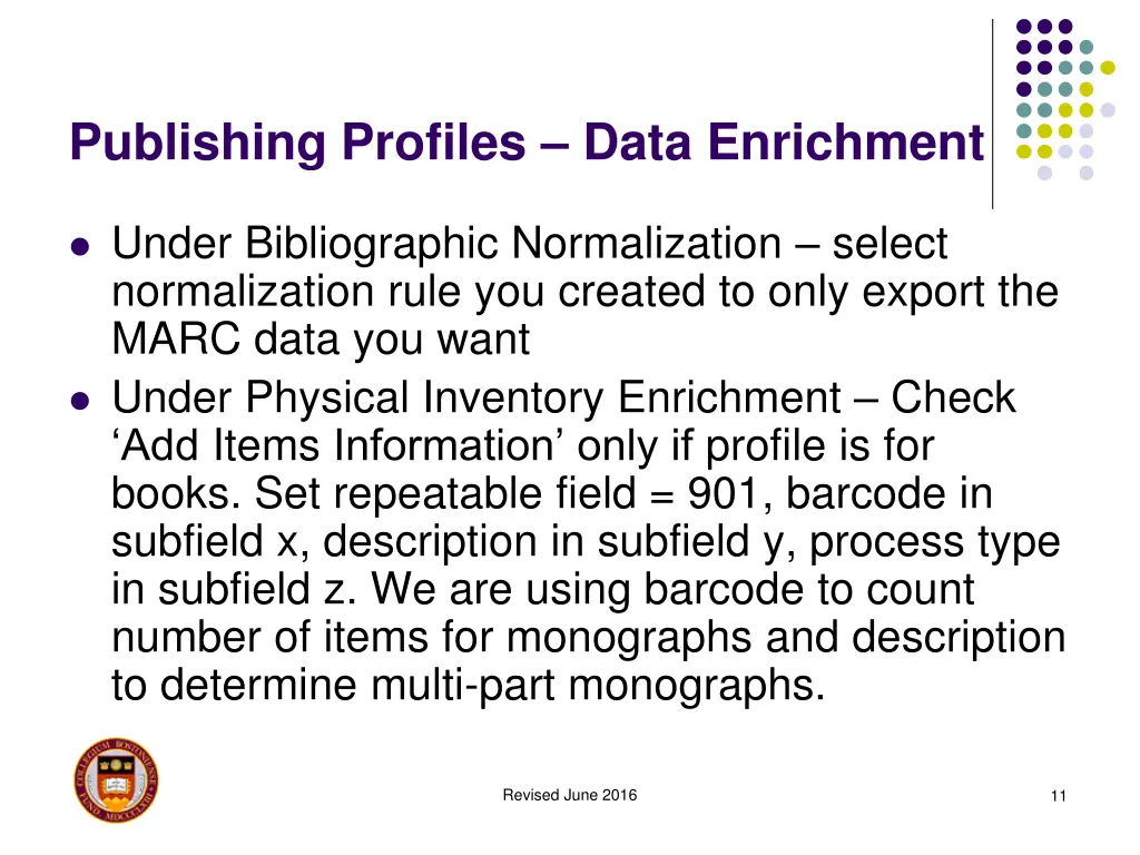 publishing profiles data enrichment