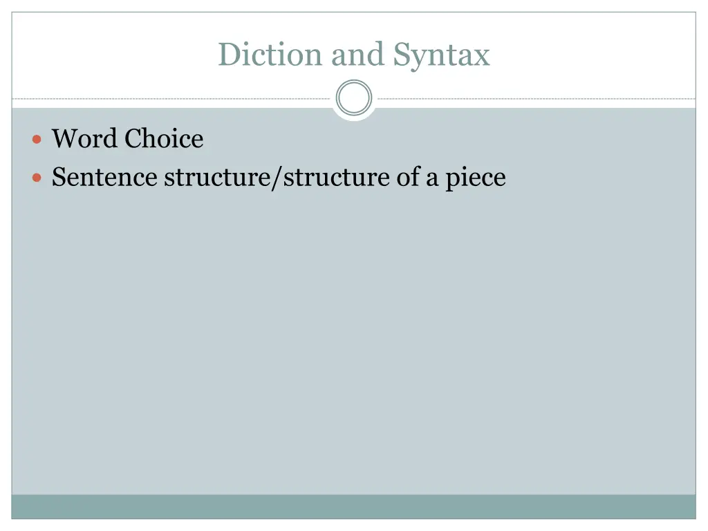 diction and syntax