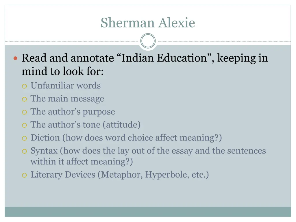sherman alexie