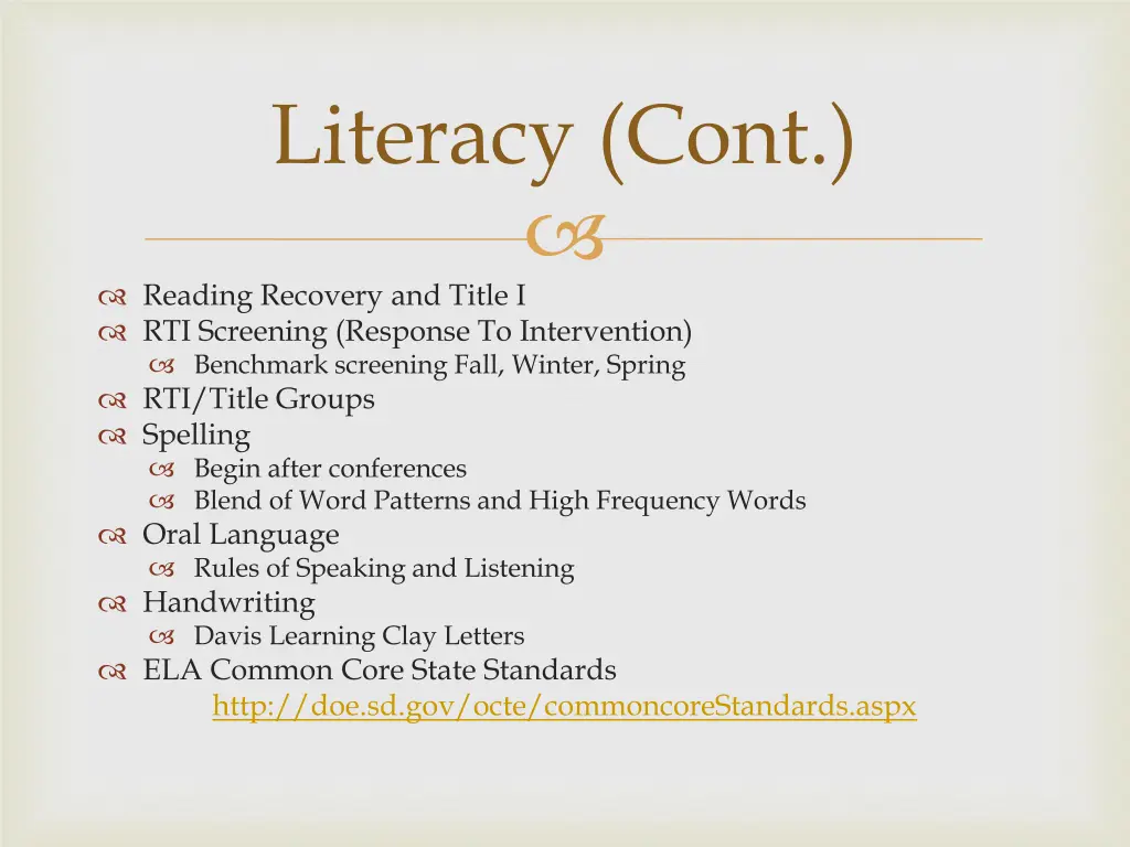 literacy cont
