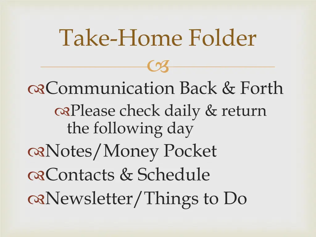 take home folder