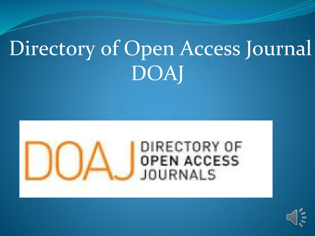 directory of open access journal doaj