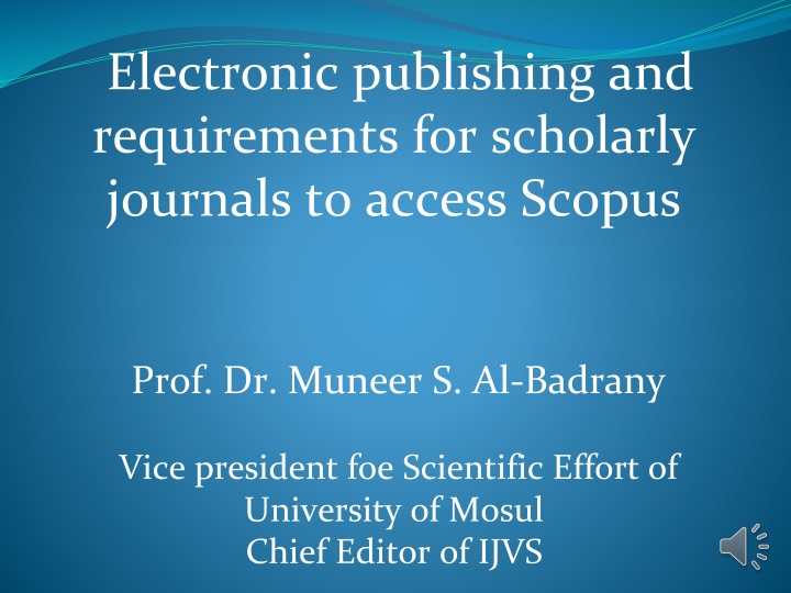 electronic publishing and requirements