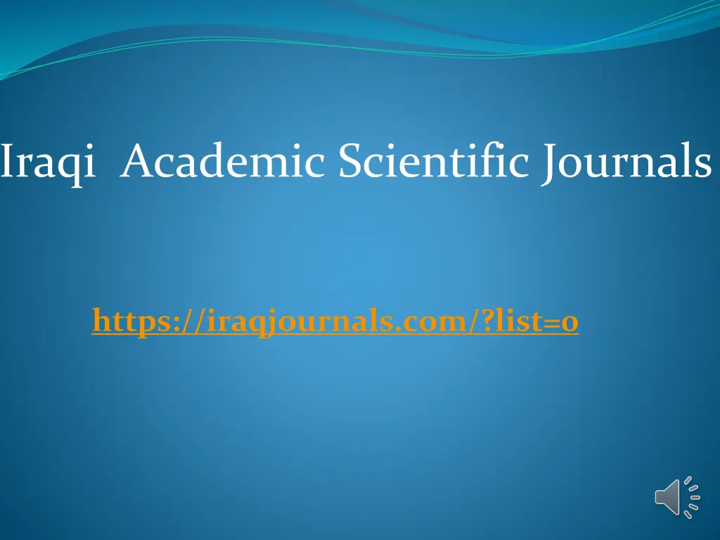 iraqi academic scientific journals