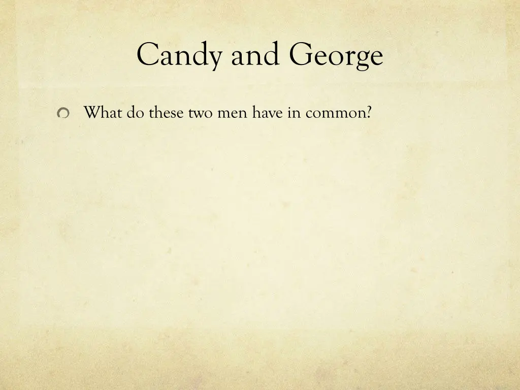 candy and george