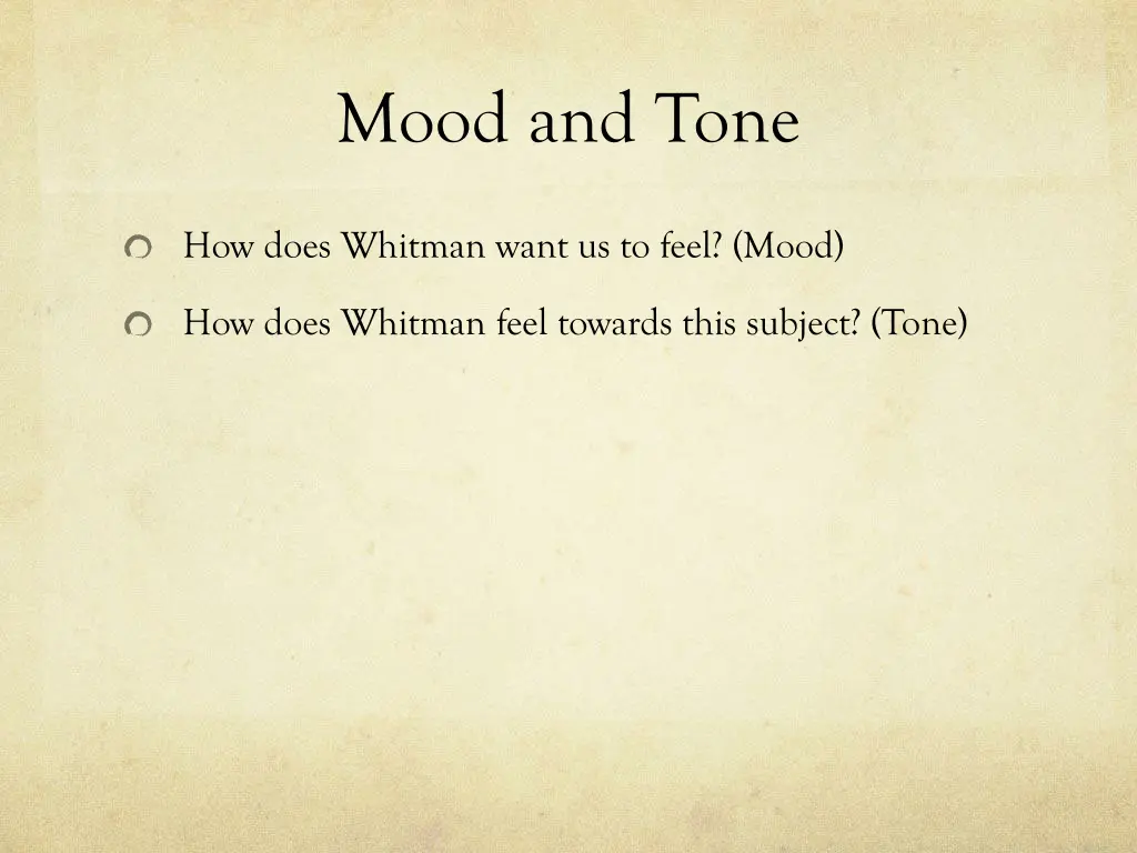 mood and tone