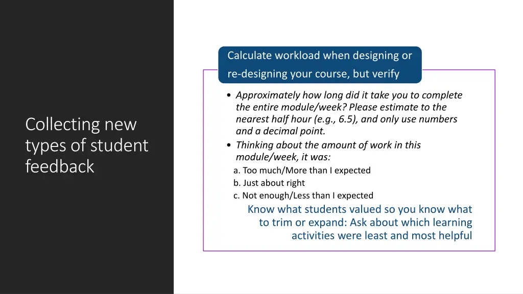 calculate workload when designing or
