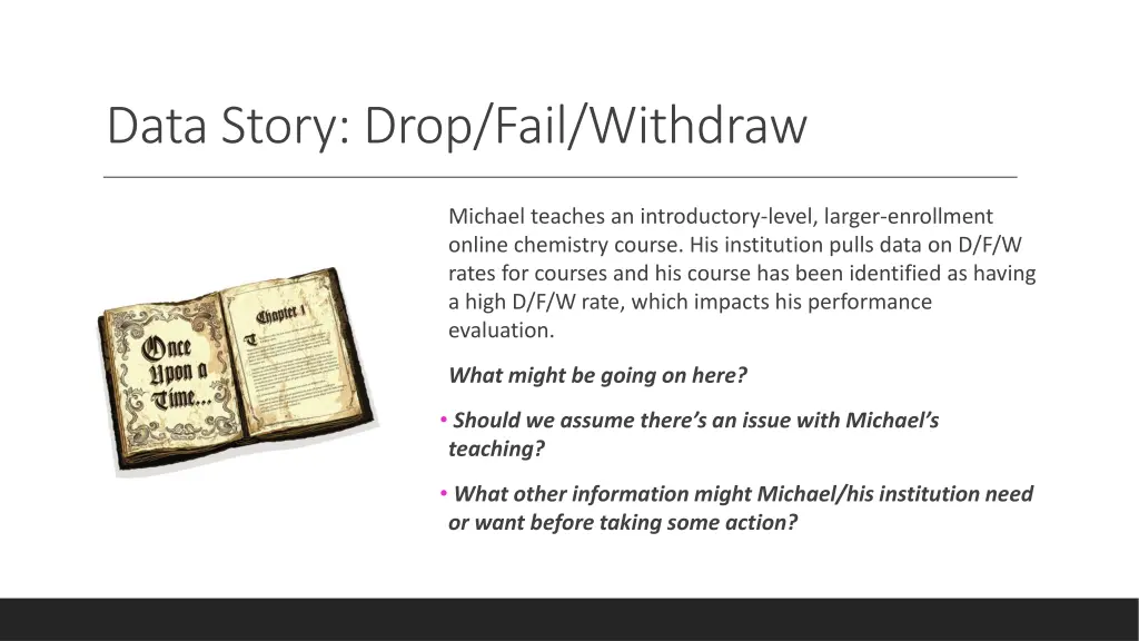 data story drop fail withdraw