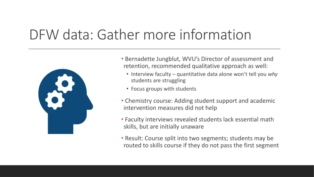 dfw data gather more information