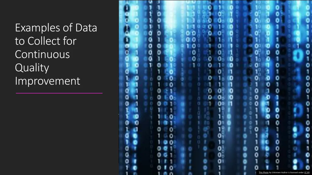 examples of data to collect for continuous