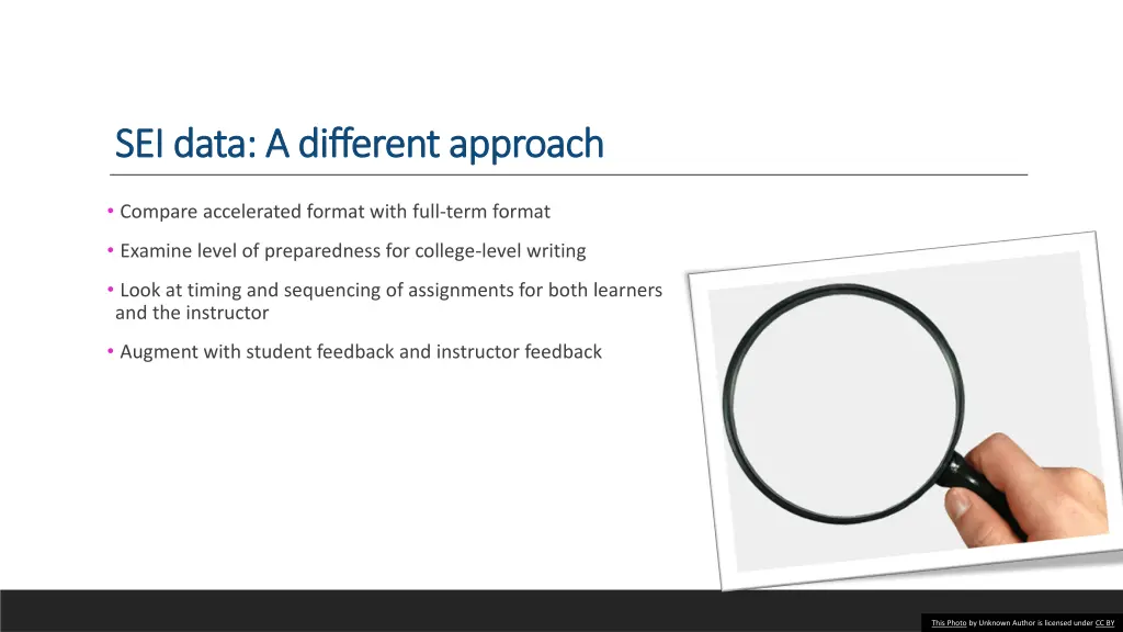 sei data a different approach sei data