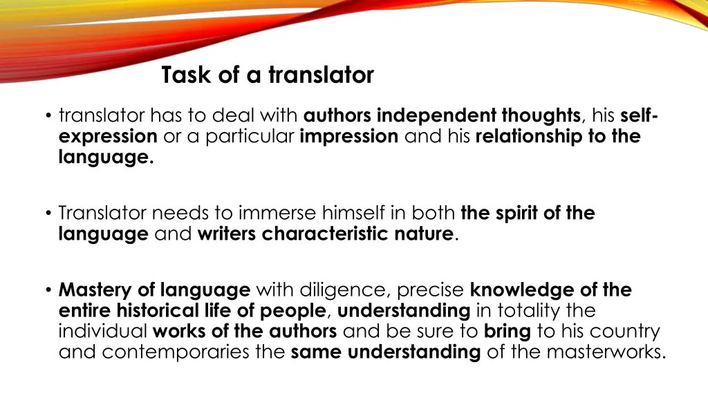 task of a translator