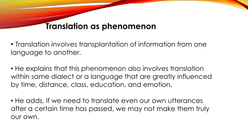 translation as phenomenon