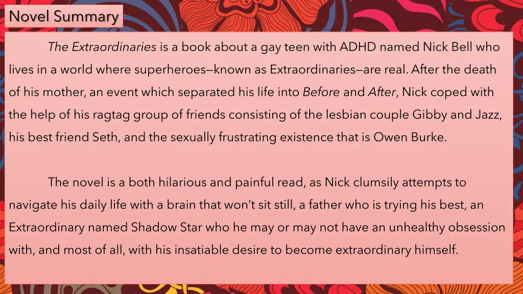 novel summary