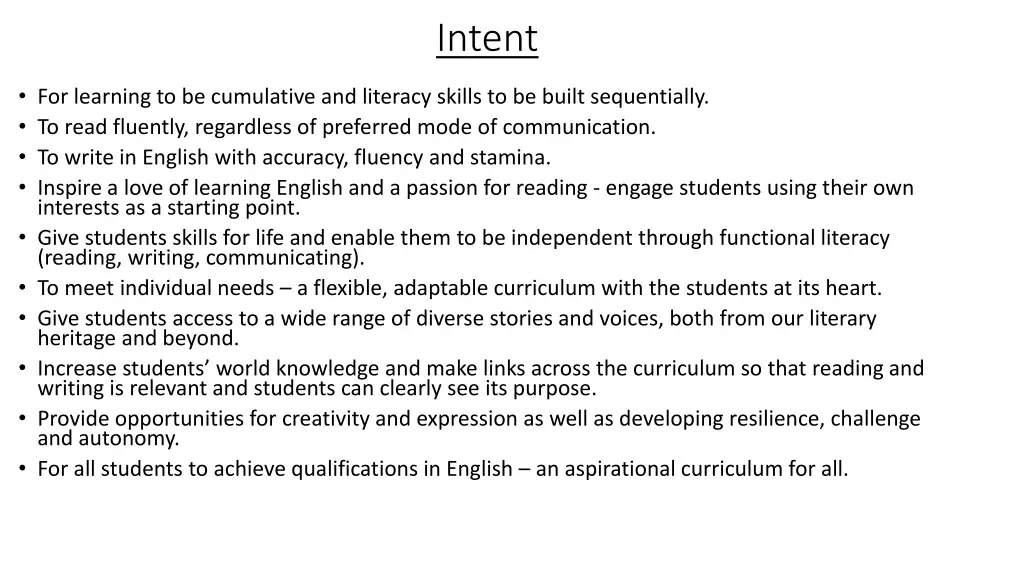 intent