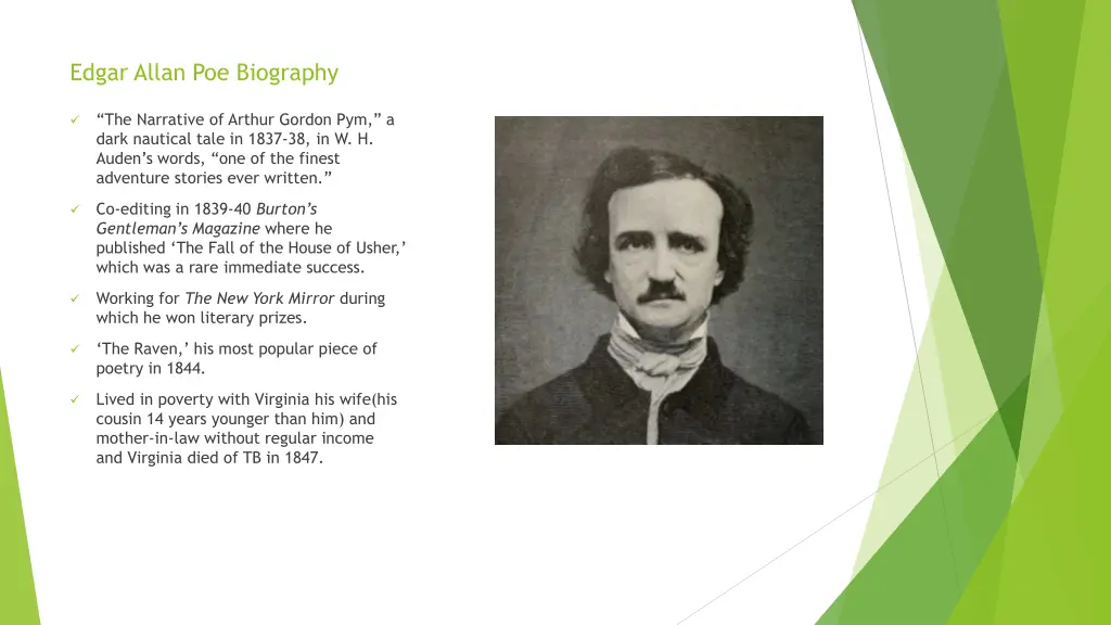 edgar allan poe biography 1