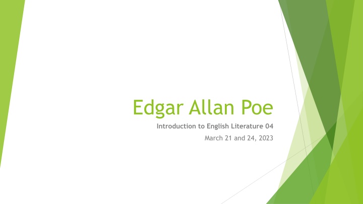 edgar allan poe introduction to english