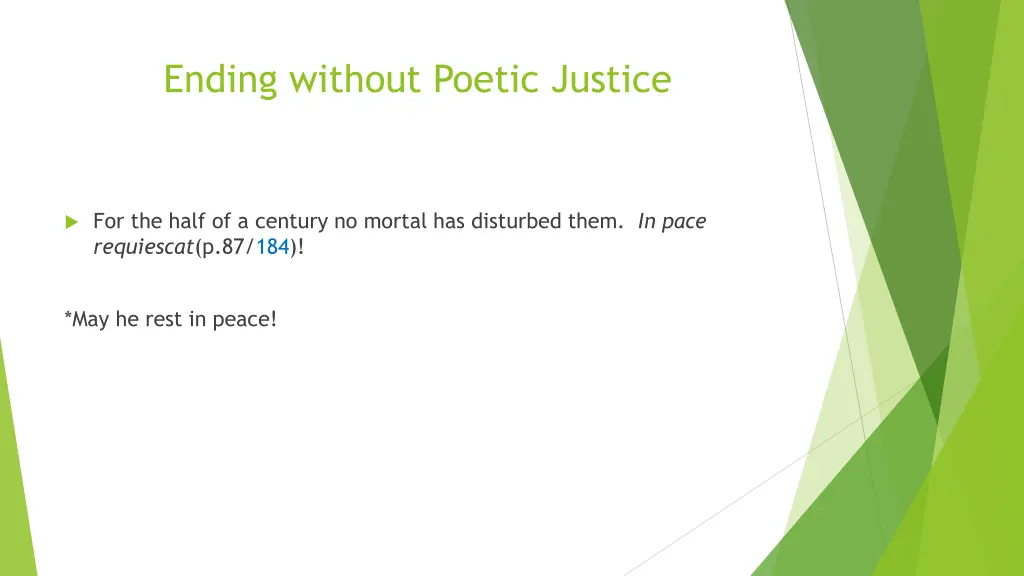 ending without poetic justice