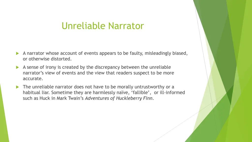 unreliable narrator