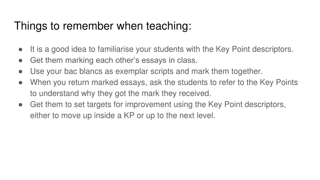 things to remember when teaching