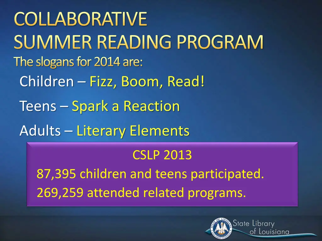 collaborative summer reading program the slogans