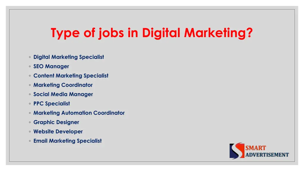 type of jobs in digital marketing
