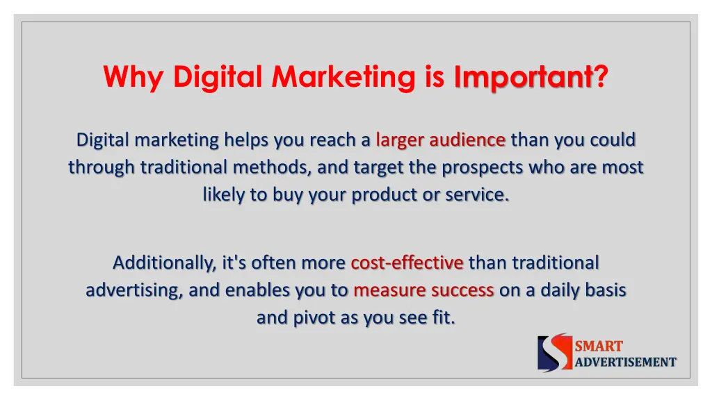 why digital marketing is important