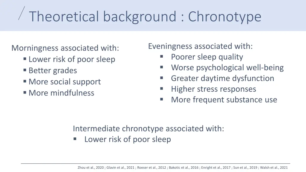 theoretical background chronotype 1